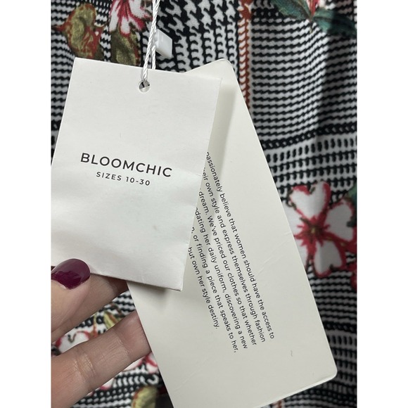 Bloomchic NWT Women Sz 22/24 Floral Blazer Anti-Wrinkle Sleek Fall Comfort - Picture 11 of 11